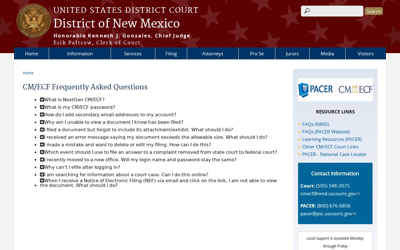 Santa Fe County court docket federal public terminal guidance