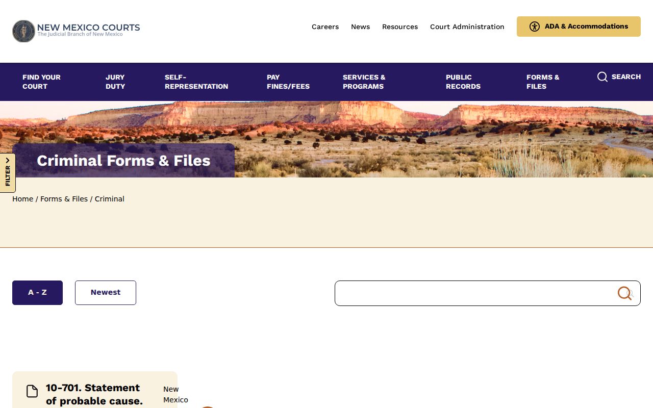 Santa Fe County criminal docket New Mexico seal and unseal forms resource